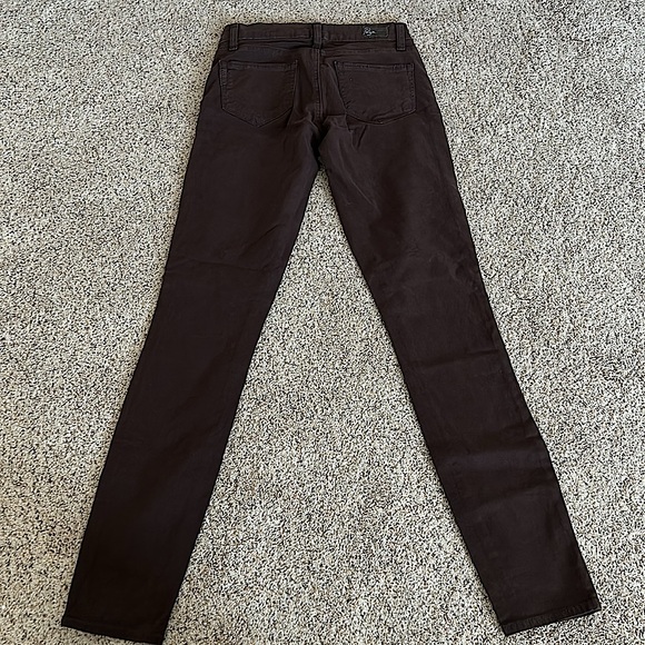 Paige NWT Chocolate Brown Verdugo Denim Jeggings Pants **Size 24** 🌸🌸 - Picture 4 of 6